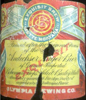Olympia's Exquisite Beer label