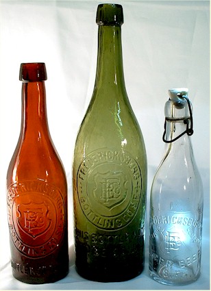 Fredericksburg quart, pint & half-pint beer bottles