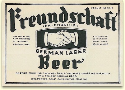 Freundschaft Beer label