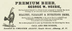 1861 Albany City Directory ad for Hoxsie's Premium Beer