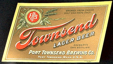 Townsend Lager Beer gold label - image