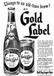 New look for Acme's Gold Label Beer Oct. 1952