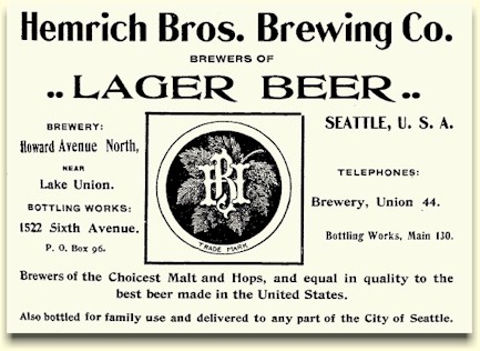 Hemrich Bros. Brg. Co. ad 1901 Seattle Directory - image