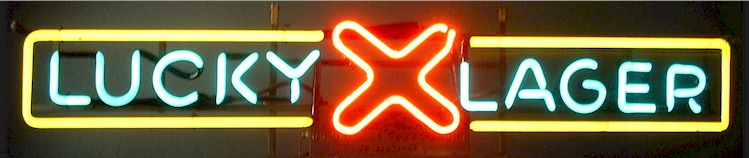 Lucky Lager neon sign