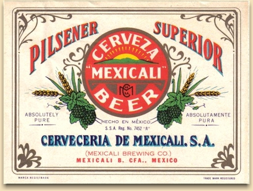 Mexacali beer label