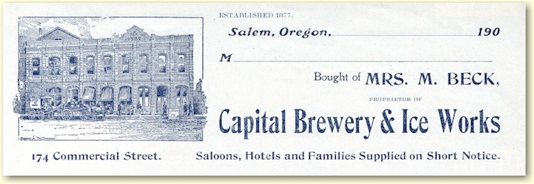 Capital Brewery & Ice Works letterhead - image