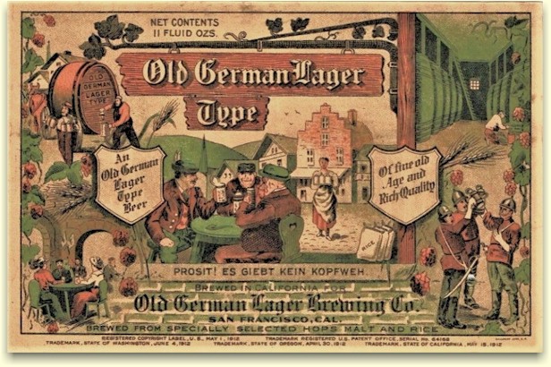 Old GermanLager Type label c.1916