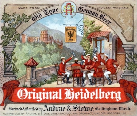 Original Heidelberg Beer label, c.1910 - image