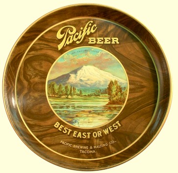 Pacific Beer tray, ca.1914