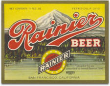 Rainier Beer label c.1934 - image