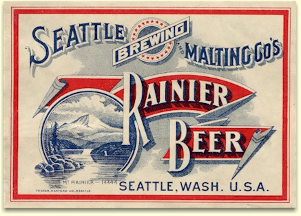 Rainier Beer label, Seattle c.1906 - image