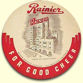 Rainier Beer coaster, SF, c.1941 - image