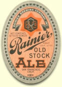 Rainier Old Stock Ale label, c.1936 - image