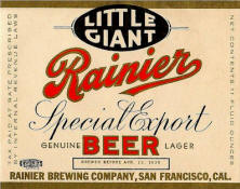 Rainier Special Export Stubby label