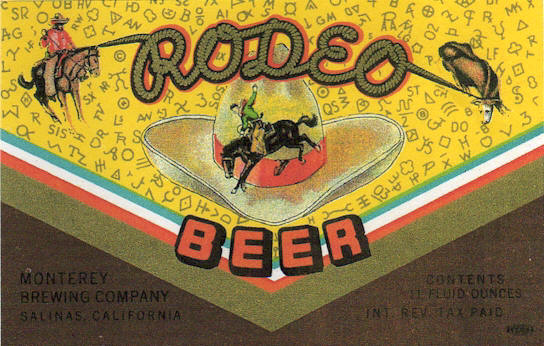 Rodeo Beer label, c.1938 - image