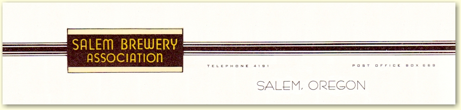 Salem Brewery Assn. letterhead c.1943 - image