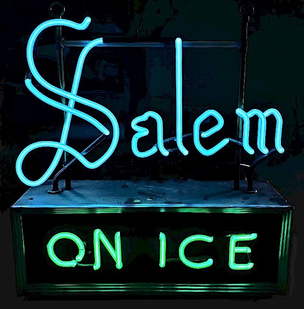 Salem on Ice neon sign c.1935