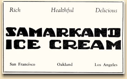 Samarakand Ice Cream ad Nov 1928