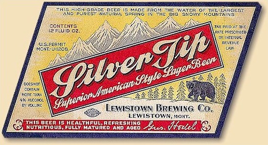 Siver Tip American Lager label, Lewiston, ID 