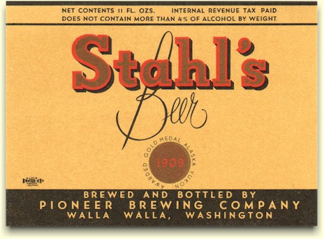 Stahl Beer label c.1949