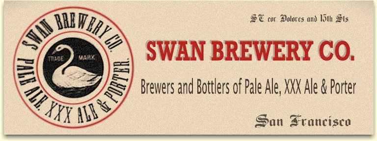 Swan Brewery Company letterhead SF 1871