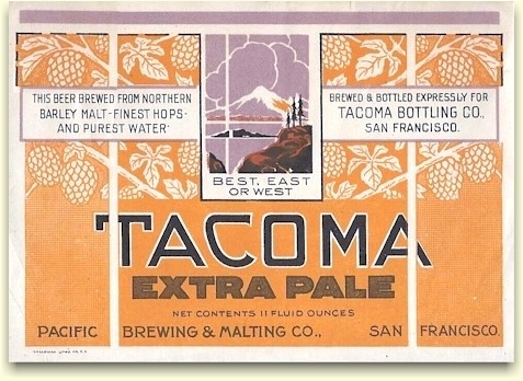 Tacoma Pale label c.1917 SF