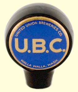 UBC ball tap knob, United Union Breweries, c.1937