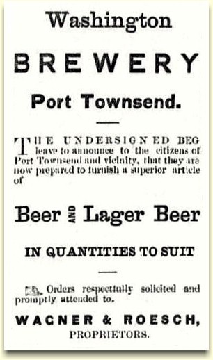 Wagner & Roesch Washington Brewery ad ca. 1878