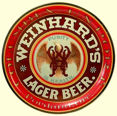 Weinhard's Columbia Export Lager Beer tray