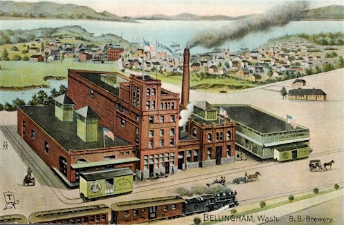 1905 postcard of 3-B Brewery - image