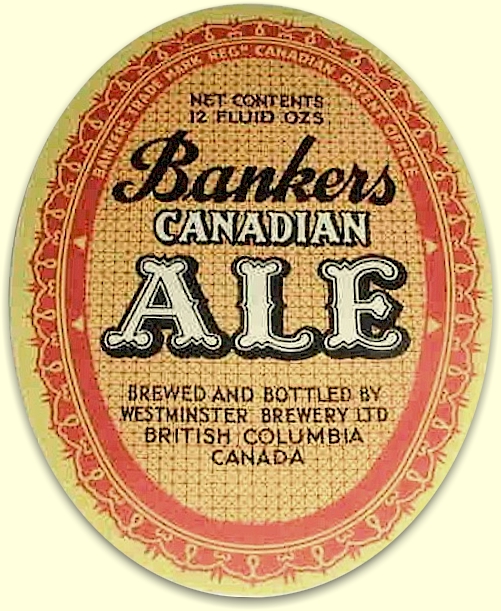 Bankers ale label from B.C.