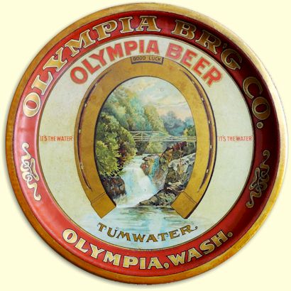 Olympia Brewing Co. tray, ca.1903