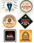 Six brewery coasters